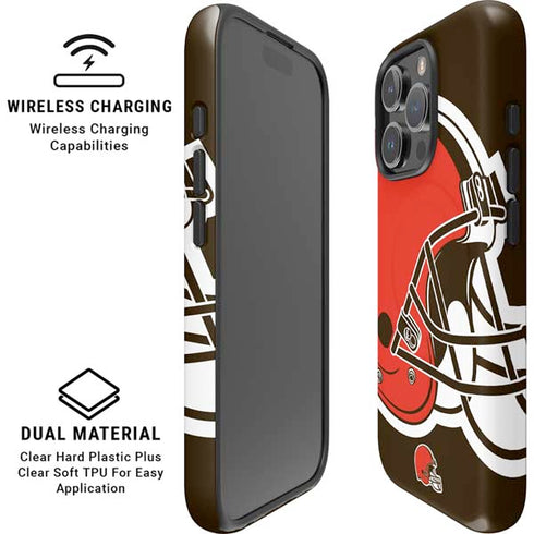 NFL Cleveland Browns Large Logo iPhone 16 Pro Magsafe Impact Case